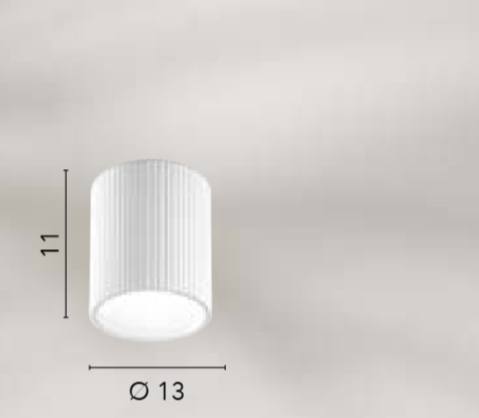 Applique in gesso plissettato tondo o quadrato 1XGU10 non incl. NAOS Applique in gesso plissettato tondo o quadrato 1XGU10 non incl. NAOS